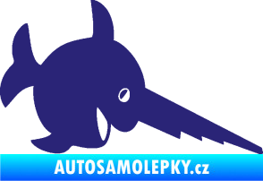 Samolepka Ryba 023 piloun pravá střední modrá
