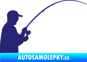 Samolepka Rybář 001 pravá střední modrá
