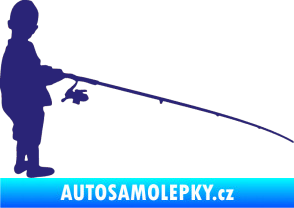 Samolepka Rybář 009 pravá střední modrá