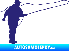 Samolepka Rybář 013 pravá střední modrá