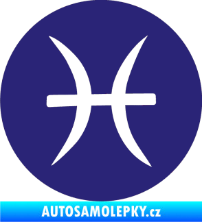 Samolepka Ryby 001 - horoskop střední modrá