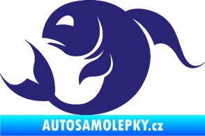 Samolepka Ryby 002 levá střední modrá