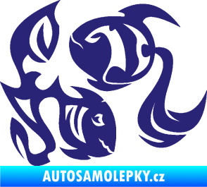 Samolepka Ryby 003 levá střední modrá