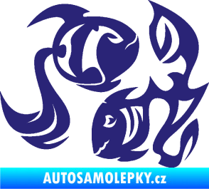 Samolepka Ryby 003 pravá střední modrá