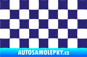 Samolepka Šachovnice 002 střední modrá