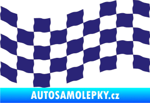 Samolepka Šachovnice 008 střední modrá