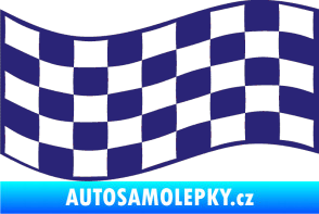 Samolepka Šachovnice 010 střední modrá