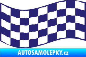 Samolepka Šachovnice 011 střední modrá