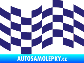 Samolepka Šachovnice 022 střední modrá