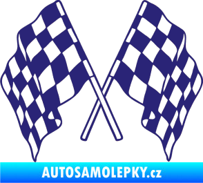 Samolepka Šachovnice 062 střední modrá