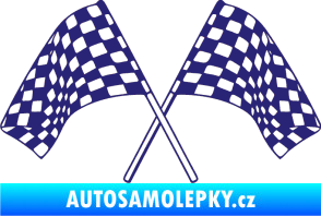 Samolepka Šachovnice 064 střední modrá