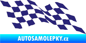Samolepka Šachovnice 076 střední modrá