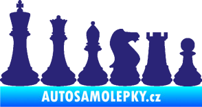 Samolepka Šachy 001 levá střední modrá