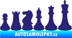 Samolepka Šachy 001 pravá střední modrá
