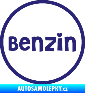 Samolepka Samolepka na víčko od nádrže 009 benzín střední modrá