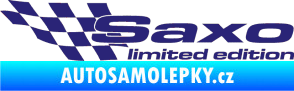 Samolepka Saxo limited edition levá střední modrá