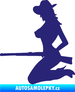 Samolepka Sexy country girl levá střední modrá