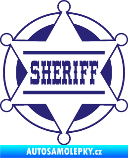 Samolepka Sheriff 004 střední modrá