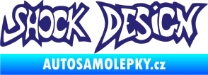 Samolepka Shock design střední modrá