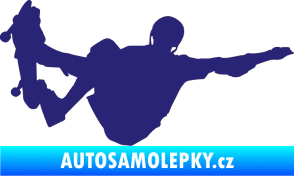 Samolepka Skateboard 007 pravá střední modrá