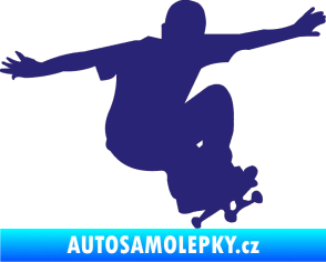Samolepka Skateboard 014 pravá střední modrá