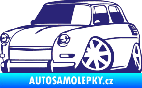 Samolepka Škoda 1000 karikatura levá střední modrá