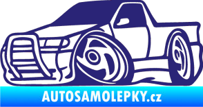 Samolepka Škoda Felicia korba karikatura levá střední modrá