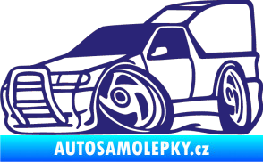 Samolepka Škoda Felicia pickup karikatura levá střední modrá