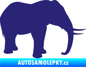 Samolepka Slon 019 pravá střední modrá