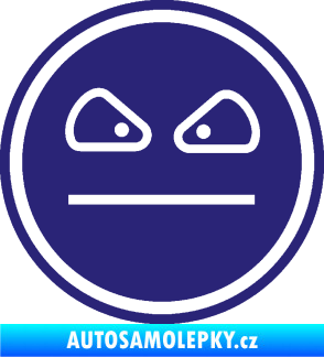 Samolepka Smajlík 002  střední modrá