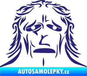 Samolepka Sněžný muž střední modrá