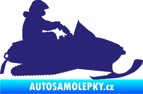 Samolepka Sněžný skútr 002 pravá střední modrá