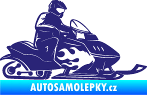 Samolepka Sněžný skútr pravá střední modrá