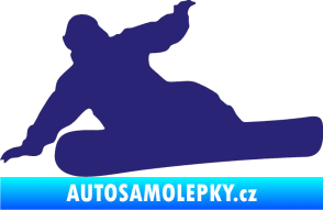 Samolepka Snowboard 001 levá střední modrá