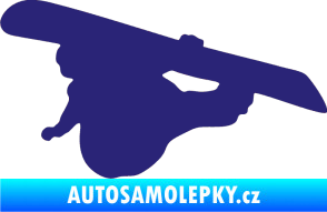 Samolepka Snowboard 007 levá střední modrá