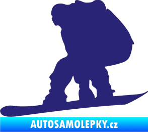 Samolepka Snowboard 010 levá střední modrá