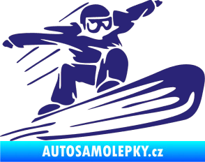 Samolepka Snowboard 014 pravá střední modrá