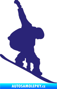 Samolepka Snowboard 018 pravá střední modrá