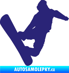 Samolepka Snowboard 020 pravá střední modrá