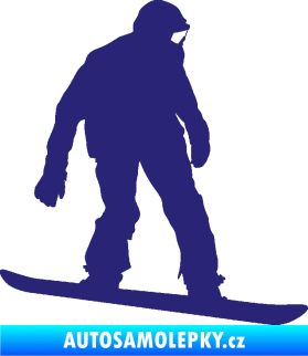 Samolepka Snowboard 027 pravá střední modrá