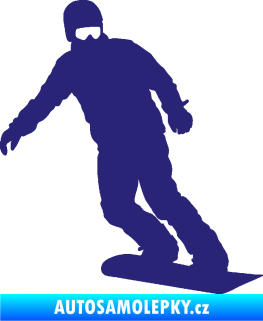 Samolepka Snowboard 029 pravá střední modrá