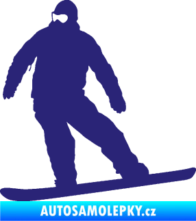 Samolepka Snowboard 034 levá střední modrá