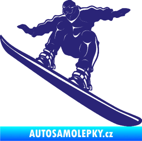 Samolepka Snowboard 038 levá střední modrá