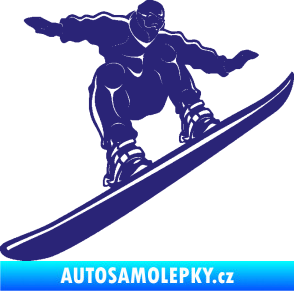 Samolepka Snowboard 038 pravá střední modrá