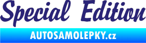 Samolepka Special edition 001 střední modrá