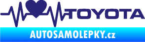 Samolepka Srdeční tep 023 pravá toyota střední modrá