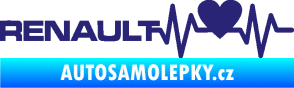 Samolepka Srdeční tep 041 levá Renault střední modrá