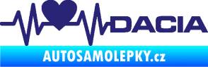 Samolepka Srdeční tep 045 pravá Dacia střední modrá