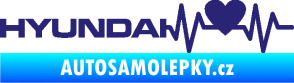 Samolepka Srdeční tep 046 levá Hyundai střední modrá