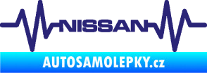 Samolepka Srdeční tep 051 Nissan střední modrá